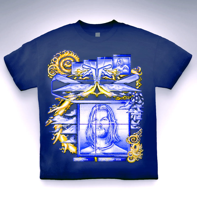 "Electric Alchemy" Aphex Twin Neo-Baroque Tribute Tee - Premium Garment-dyed "MADE IN USA" 100% Cotton - White, Sage, Blue, Navy