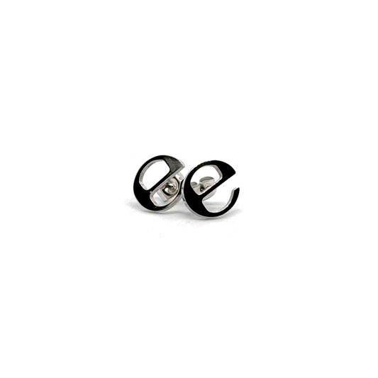 Ecco2k "E" Logo Small Fan-Made Stainless Steel Small Stud Earrings - 0.5in Stainless Steel
