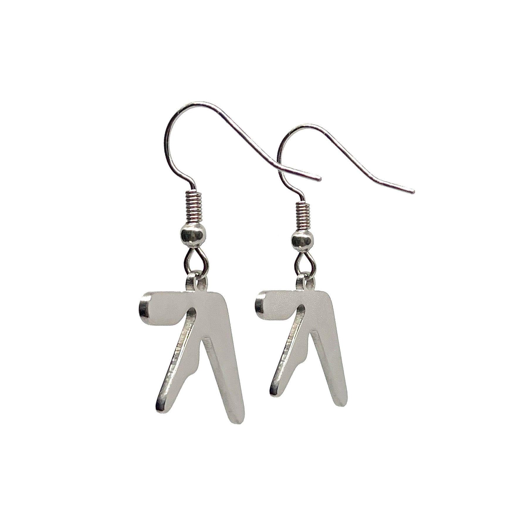 Aphex Twin logo stainless steel dangly earrings – 0.75-inch fan-made design for Aphex Twin fans