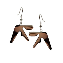 Aphex Twin logo stainless steel large dangly earrings – 1.25-inch fan-made design for music fans