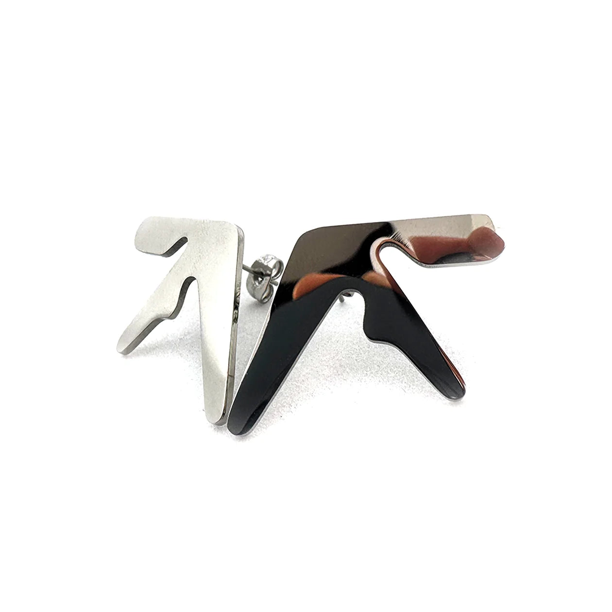 Aphex Twin Logo Fan-Made Stainless Steel Stud Earrings - 1.25in