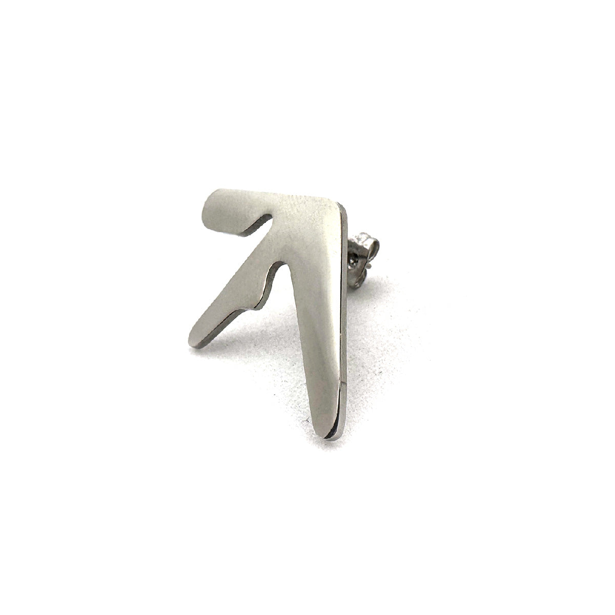 Aphex Twin logo stainless steel large stud earrings – 1.25-inch fan-made design for Aphex Twin fans