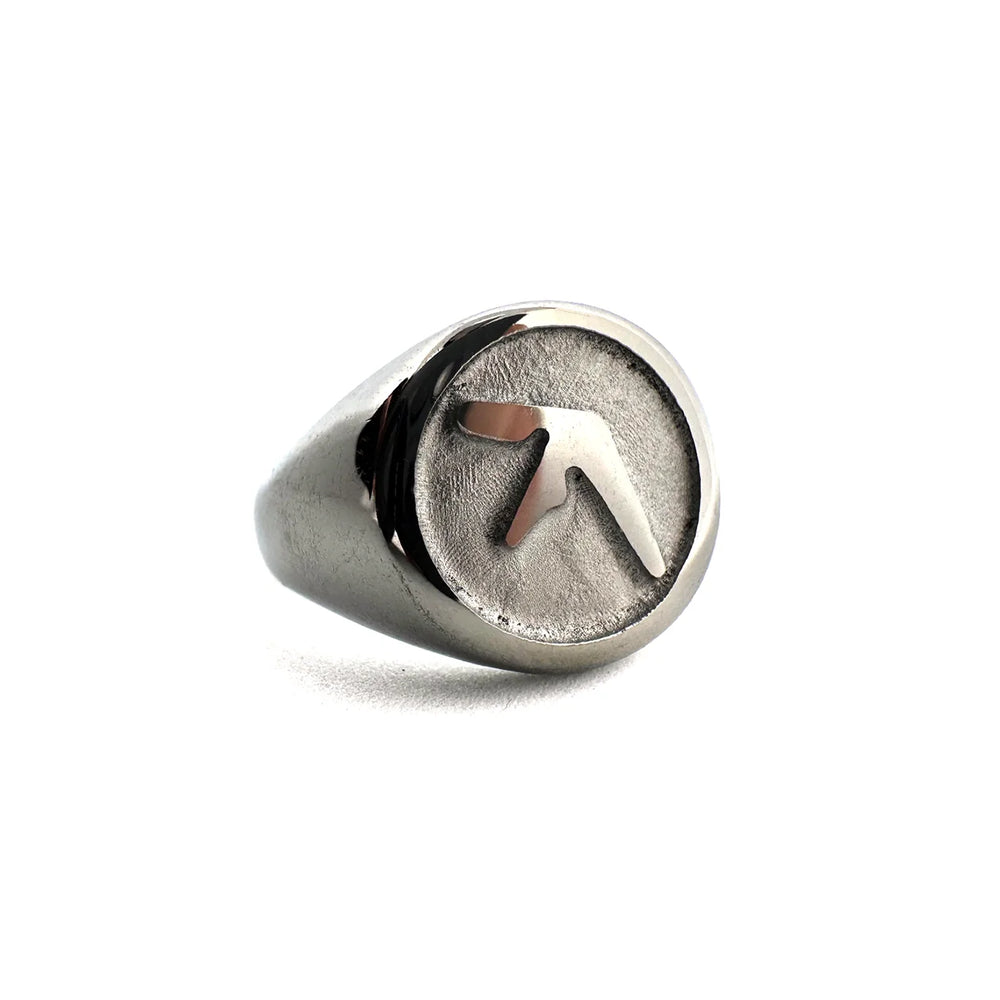 Aphex Twin logo stainless steel ring – non-rust fan-made jewelry available in sizes 5-12