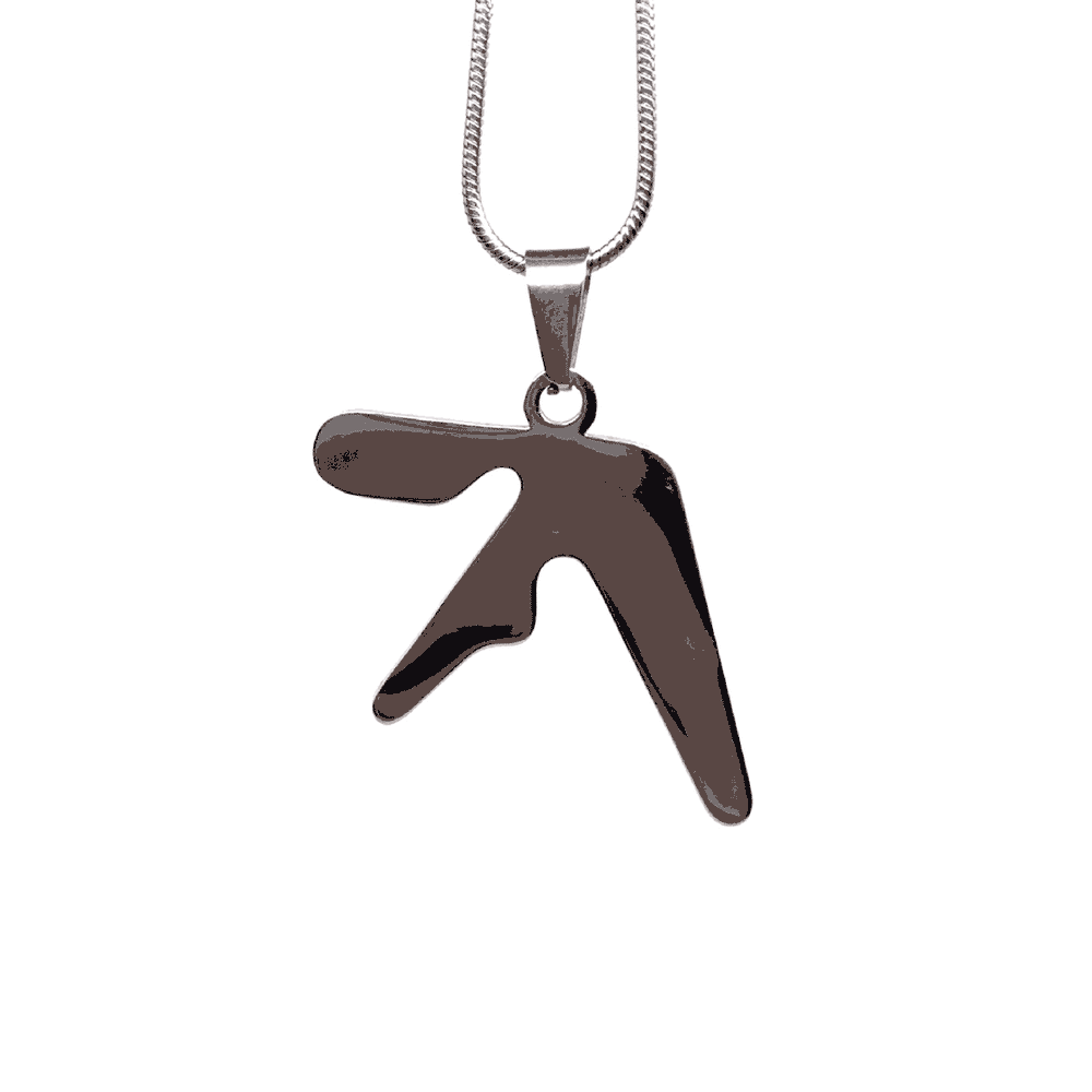 Aphex Twin Logo Fan-Made Stainless Steel Pendant Chain Necklace – 60cm Stainless Steel Chain - Indie Ovation