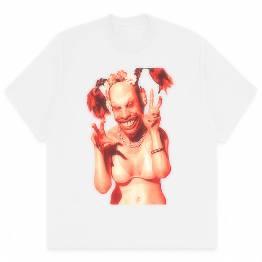 Aphex Twin Windowlicker Girl t-shirt featuring masked girl design in Comfort Colors 100% cotton, made in the USA