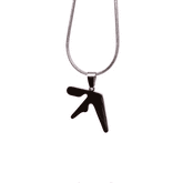 Aphex Twin logo stainless steel pendant chain necklace – 1-inch minimalist fan-made necklace with 60cm chain
