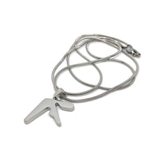 Aphex Twin logo stainless steel pendant chain necklace – 1-inch minimalist fan-made necklace with 60cm chain