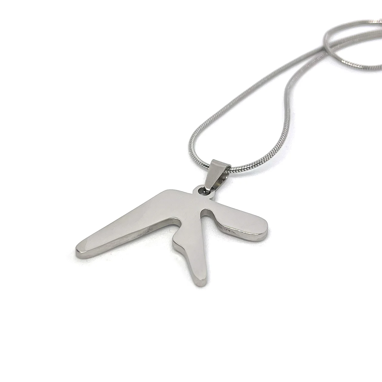 Aphex Twin Logo Fan-Made Stainless Steel Pendant Chain Necklace – 60cm Stainless Steel Chain - Indie Ovation