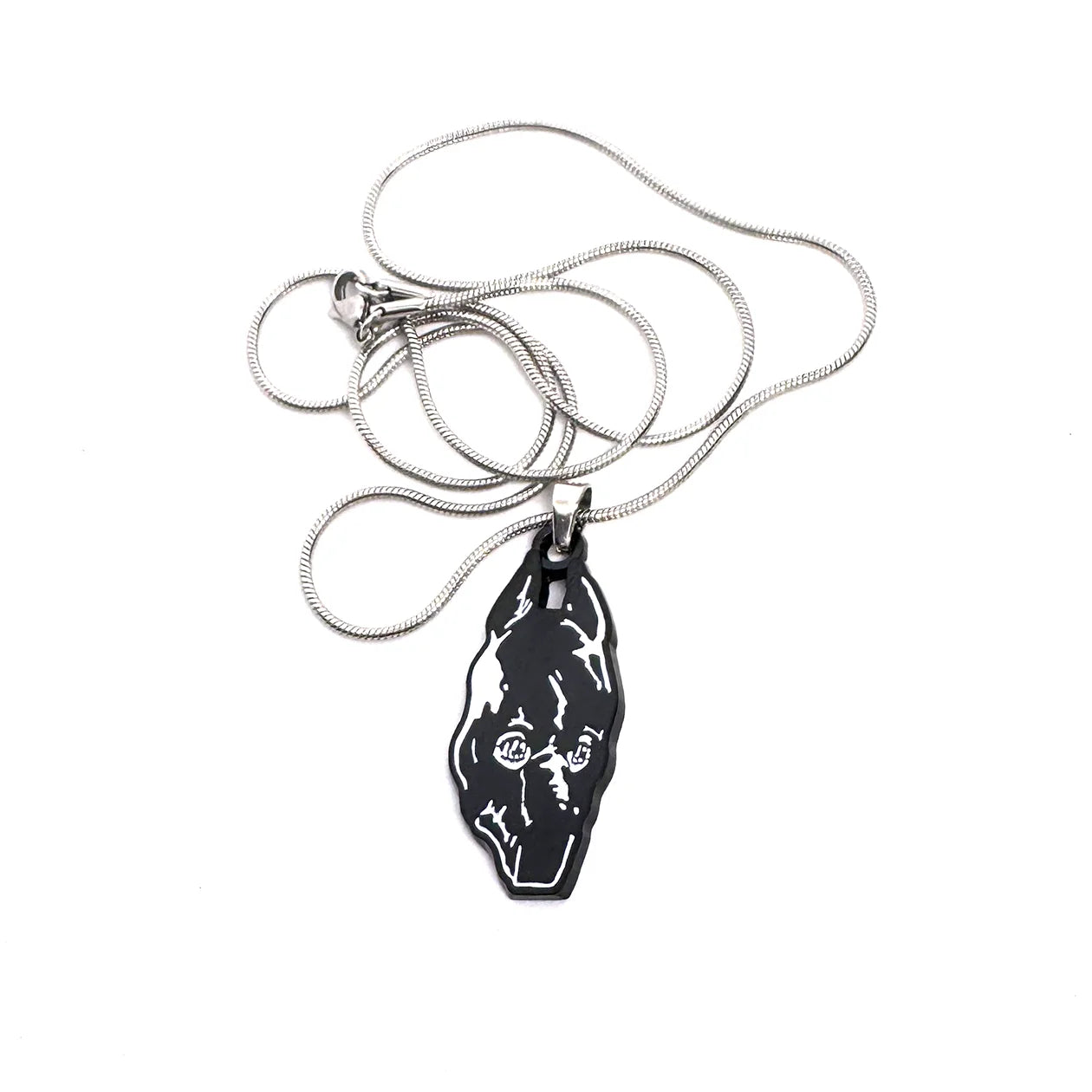 Death Grips 'The Money Store' enamel pendant chain necklace – 1.5-inch fan-made design with 60cm stainless steel chain