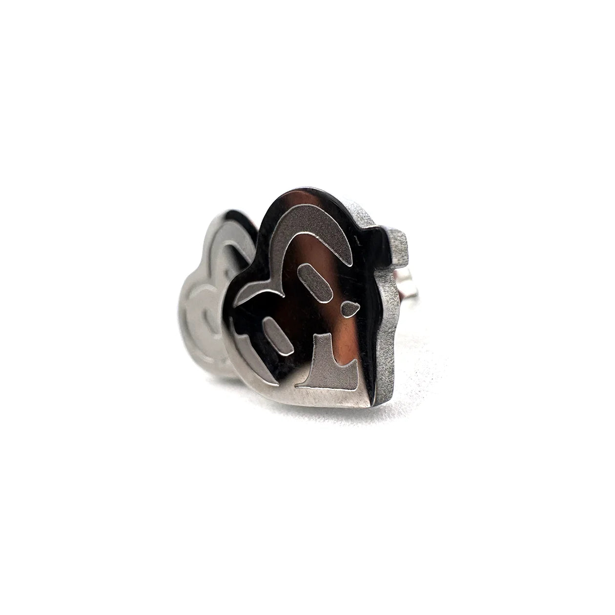 Drain Gang Love Pill logo stainless steel stud earrings – 0.5-inch fan-made minimalist design