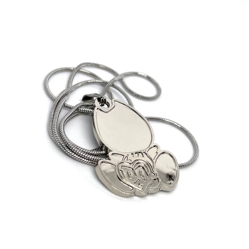 Drain Gang Fan-Made Chibi Logo Pendant Chain Necklace – 60cm Stainless Steel Chain - Indie Ovation