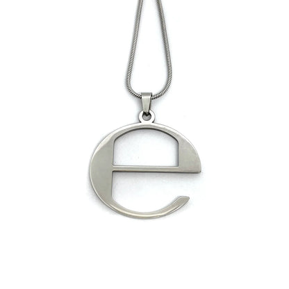 Ecco2k "E" Album Fan-Made Stainless Steel Pendant Chain Necklace – 60cm Stainless Steel Chain - Indie Ovation