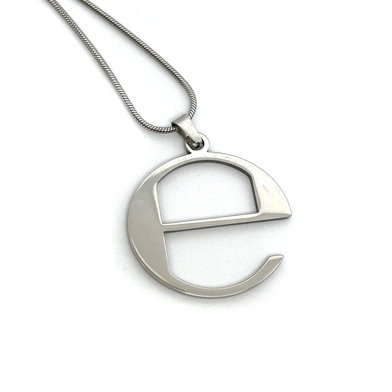 Ecco2k "E" Album Fan-Made Stainless Steel Pendant Chain Necklace – 60cm Stainless Steel Chain - Indie Ovation