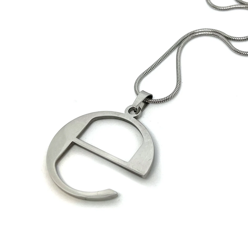 Ecco2k "E" Album Fan-Made Stainless Steel Pendant Chain Necklace – 60cm Stainless Steel Chain - Indie Ovation