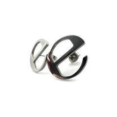 Ecco2k "E" Logo Fan-Made Stainless Steel Small Stud Earrings - 0.75in Stainless Steel - Indie Ovation