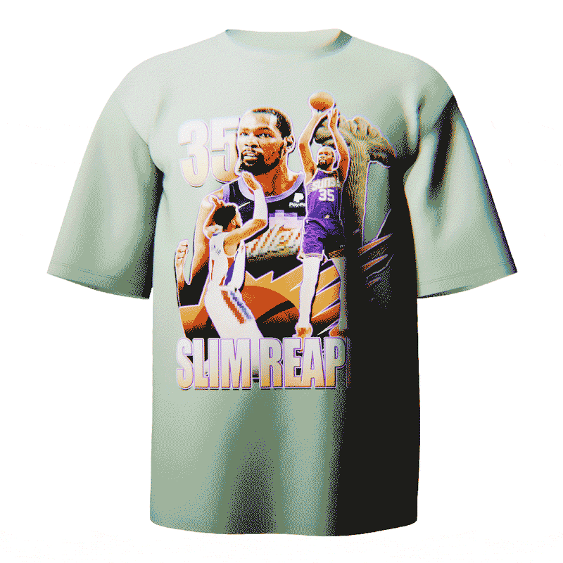 Vintage-style Kevin Durant 'Slim Reaper' shirt in bay, celebrating the Phoenix Suns and KD with premium Comfort Colors cotton.