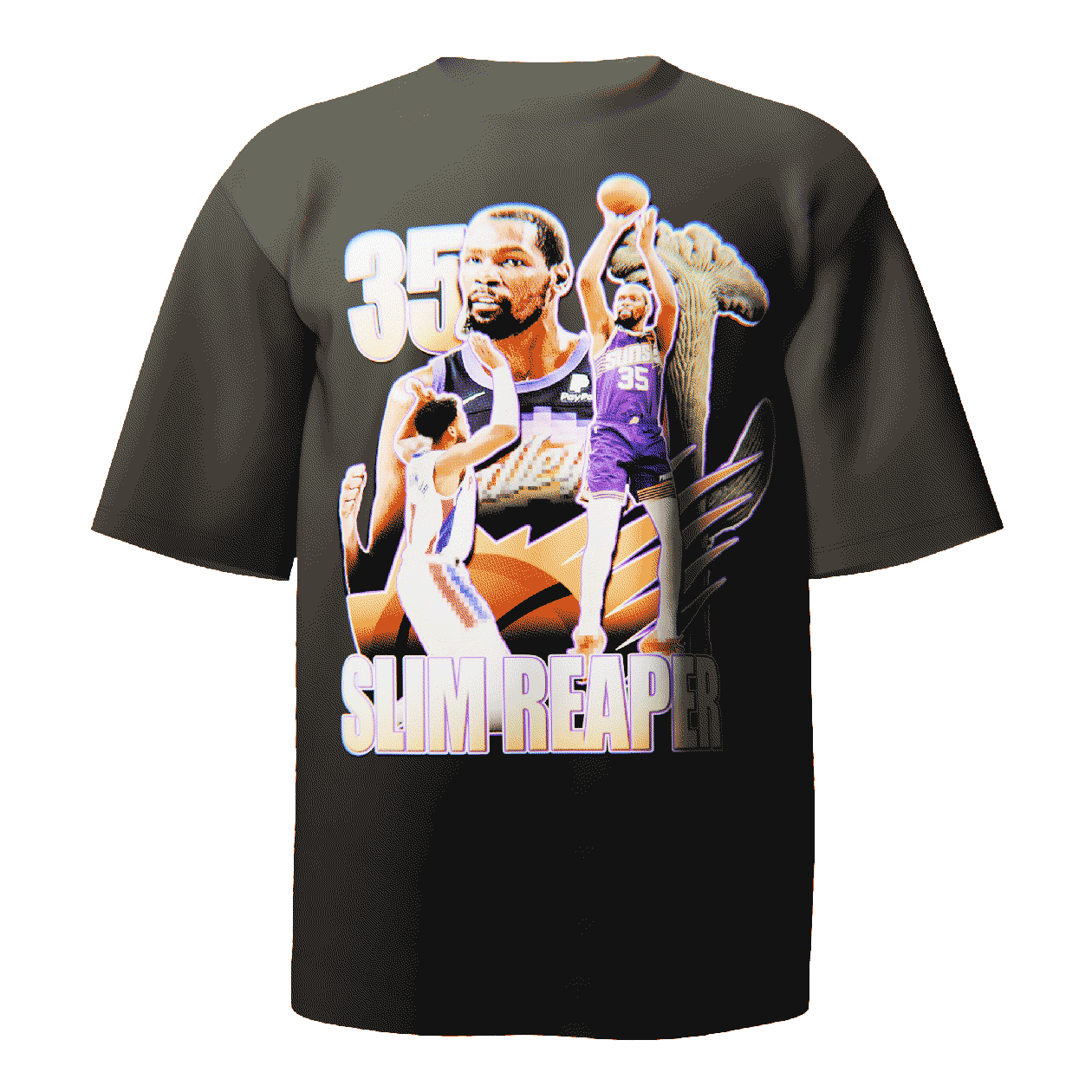 Slim Reaper Kevin Durant vintage Phoenix Suns shirt in black, made with ultra-soft Comfort Colors ringspun cotton.
