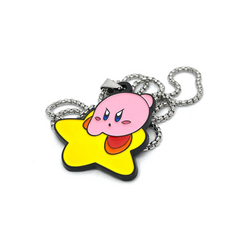 Kirby Air Ride Fan-Made Enamel Pendant Chain Necklace, the perfect accessory for any Kirby Air Ride enthusiast. Carefully crafted with a charming design, this necklace captures the spirit of the popular game.