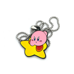Kirby Air Ride Fan-Made Enamel Pendant Chain Necklace, the perfect accessory for any Kirby Air Ride enthusiast. Carefully crafted with a charming design, this necklace captures the spirit of the popular game.