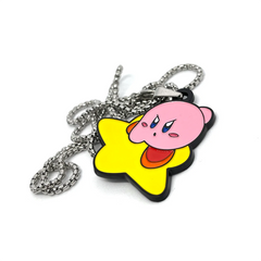 Kirby Air Ride Fan-Made Enamel Pendant Chain Necklace, the perfect accessory for any Kirby Air Ride enthusiast. Carefully crafted with a charming design, this necklace captures the spirit of the popular game.