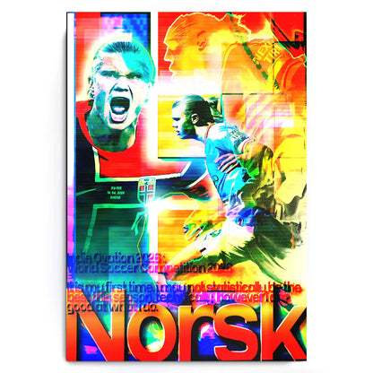 Erling Haaland World Football Norway Poster - 13x19 Matte
