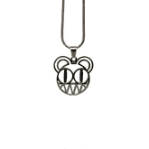Radiohead bear logo stainless steel pendant chain necklace – 1-inch minimalist design with 60cm chain for fans