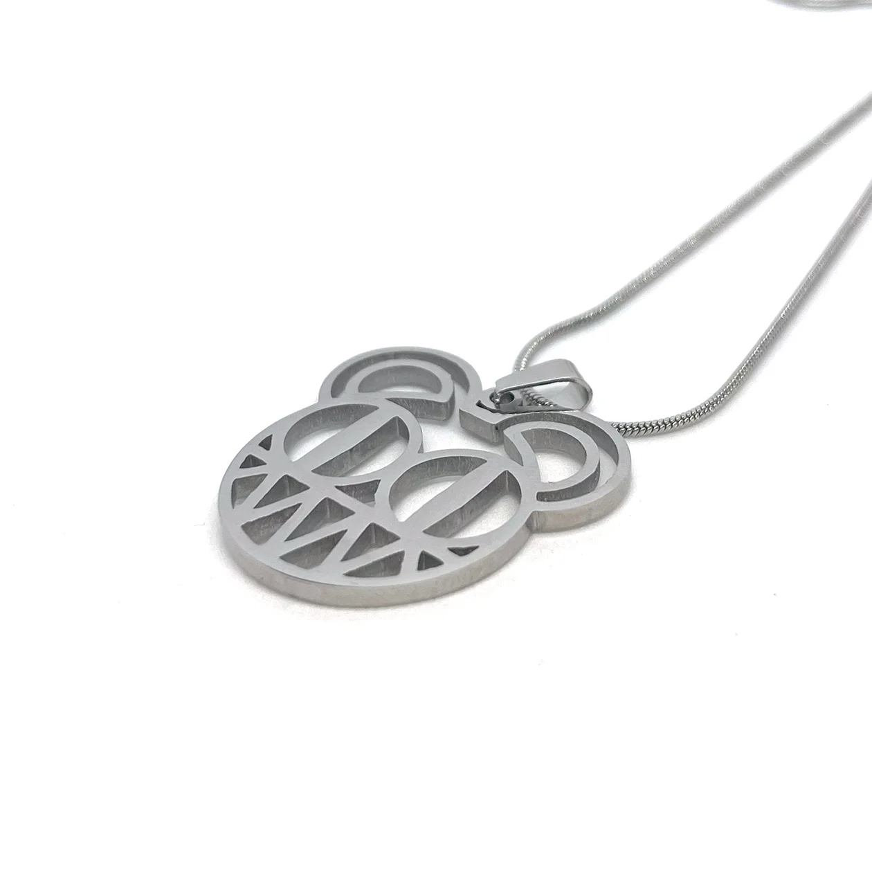 Radiohead Bear Logo Fan-Made Stainless Steel Pendant Chain Necklace – 60cm Stainless Steel Chain - Indie Ovation