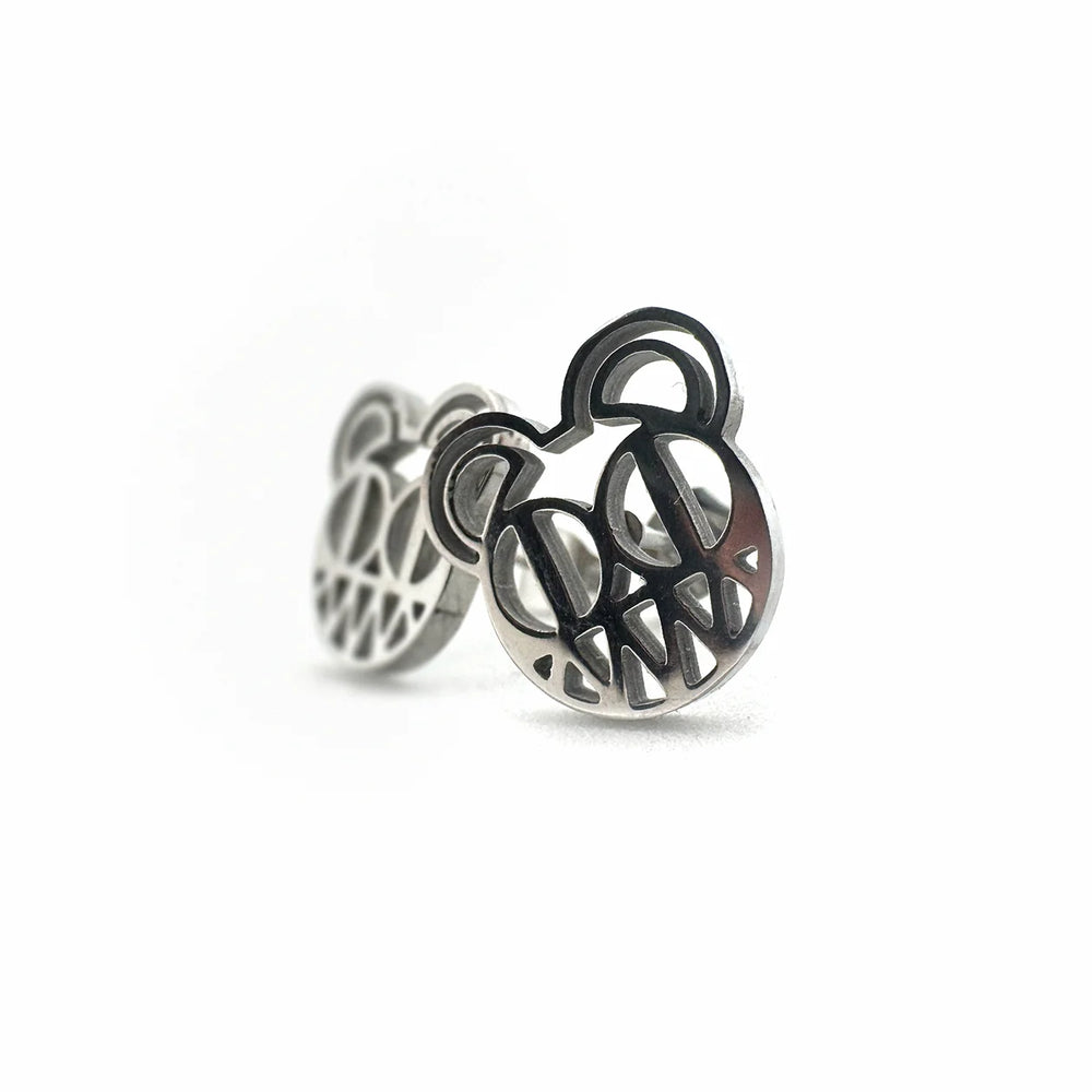 Radiohead logo stainless steel stud earrings – 0.5-inch hypoallergenic fan jewelry for Radiohead fans