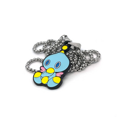 Sonic Adventure Chao enamel pendant chain necklace – 1.5-inch fan-made design with 60cm stainless steel chain