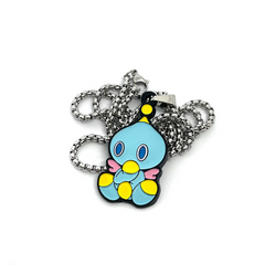 Sonic Adventure Chao enamel pendant chain necklace – 1.5-inch fan-made design with 60cm stainless steel chain
