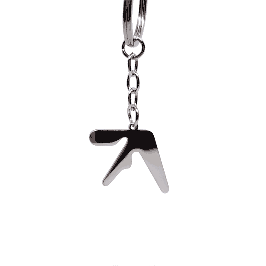 Aphex Twin Logo Fan-Made Stainless Steel Keychain - 1.25in Logo Pendant