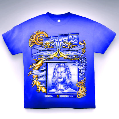 "Electric Alchemy" Aphex Twin Neo-Baroque Tribute Tee - Premium Garment-dyed "MADE IN USA" 100% Cotton - White, Sage, Blue, Navy