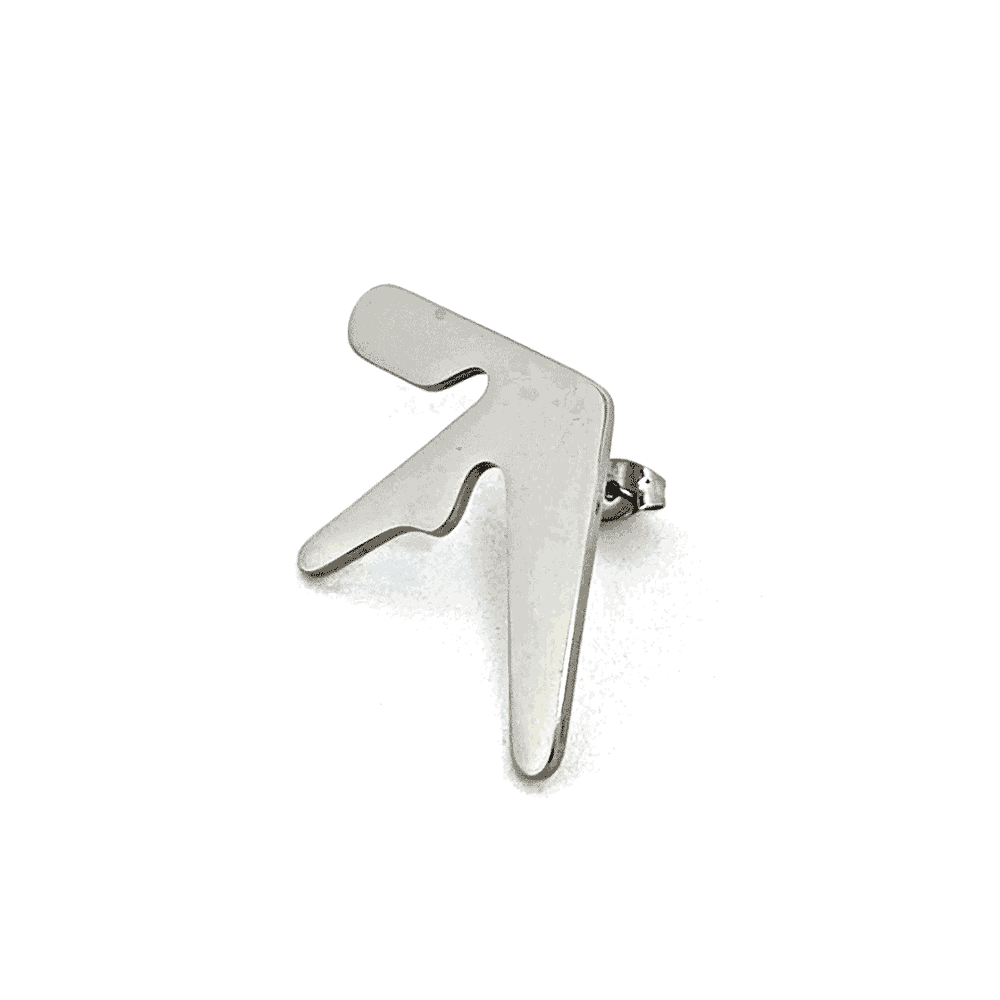 Aphex Twin logo stainless steel large stud earrings – 1.25-inch fan-made design for Aphex Twin fans
