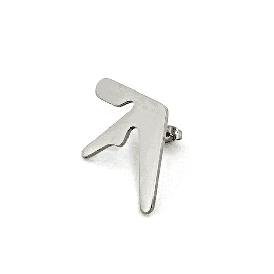 Aphex Twin Logo Fan-Made Stainless Steel Stud Earrings - 1.25in Stainless Steel