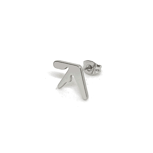 Aphex Twin Logo Fan-Made Stainless Steel Small Stud Earrings - 0.5in Stainless Steel