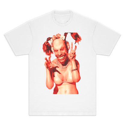 Aphex Twin Windowlicker Girl T-Shirt - White, Salmon - Comfort Colors 100% Cotton