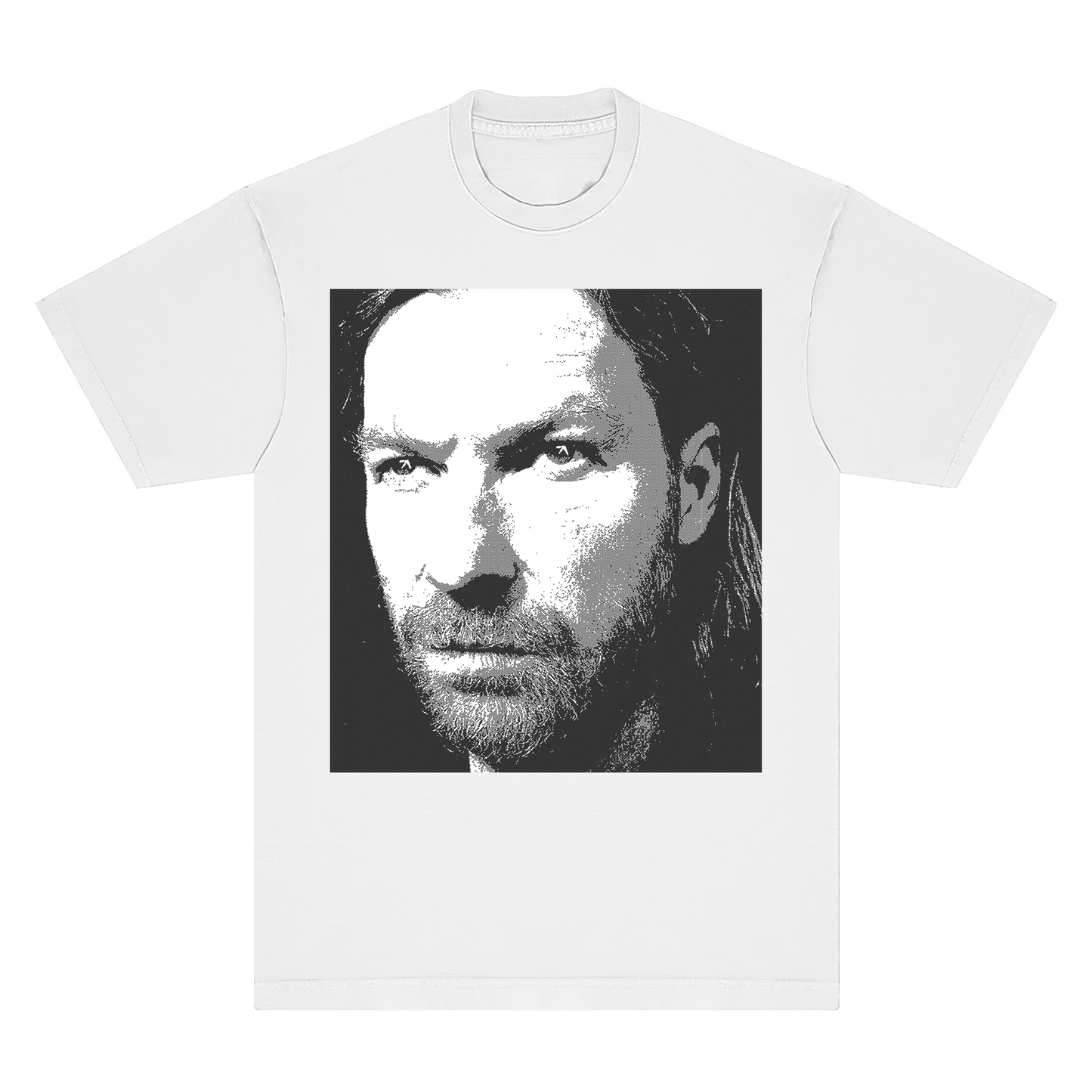 Aphex Twin Logo Eyes Ringspun T-Shirt - Black, White - Comfort Colors 100% Cotton