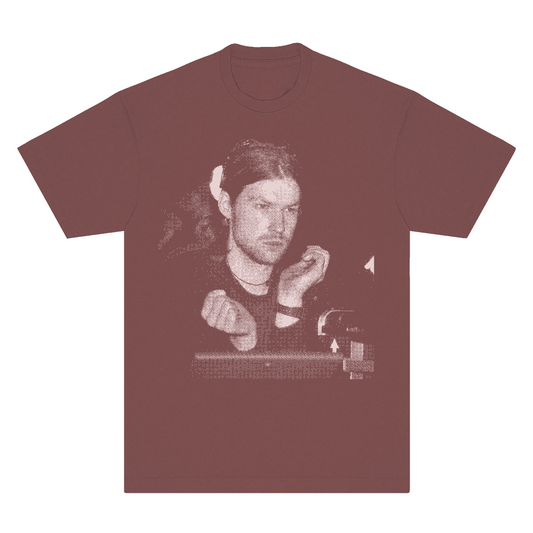 Aphex Twin Portrait Ringspun T-Shirt - Wine, Black & White - Comfort Colors 100% Cotton