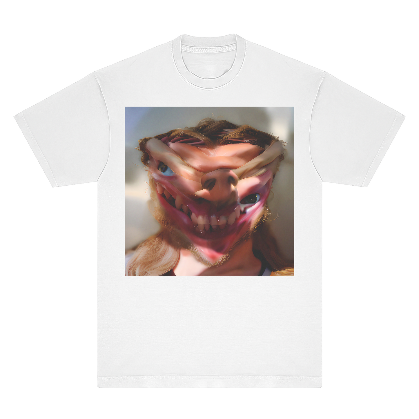Aphex Twin Distorted Face Ringspun T-Shirt - White, Black & Wine - Comfort Colors 100% Cotton
