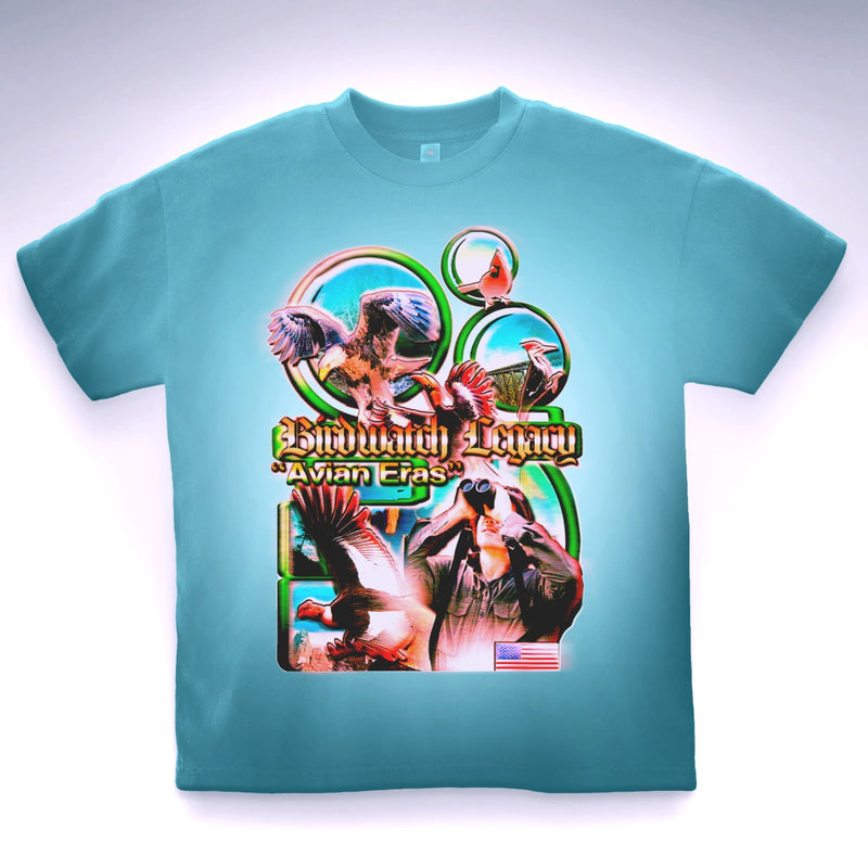 "Bird Watch Legacy" Bird Watching Nature Tee - Premium Garment-dyed "MADE IN USA" 100% Cotton