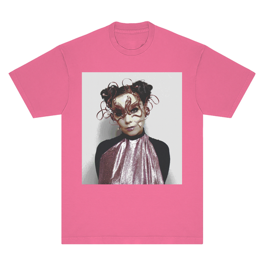 Bjork Portrait T-Shirt - Pink, White - Comfort Colors 100% Cotton