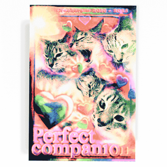 Crackers Kitty Memorial Charity "Perfect Companion" Poster - 13x19 Matte