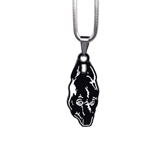 Death Grips Fan-Made "The Money Store" Enamel Pendant Chain Necklace – 60cm Stainless Steel Chain