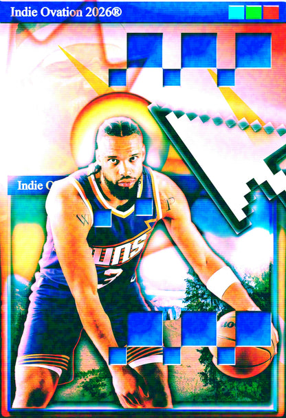 Dillon Brooks Digital Enforcer NBA poster with vibrant colors, glitch-inspired design, and bold basketball aesthetic in 13x19 format