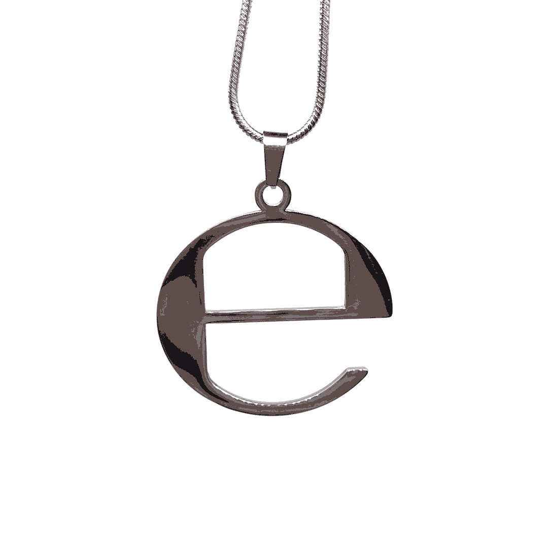 Ecco2k "E" Album Fan-Made Stainless Steel Pendant Chain Necklace – 60cm Stainless Steel Chain