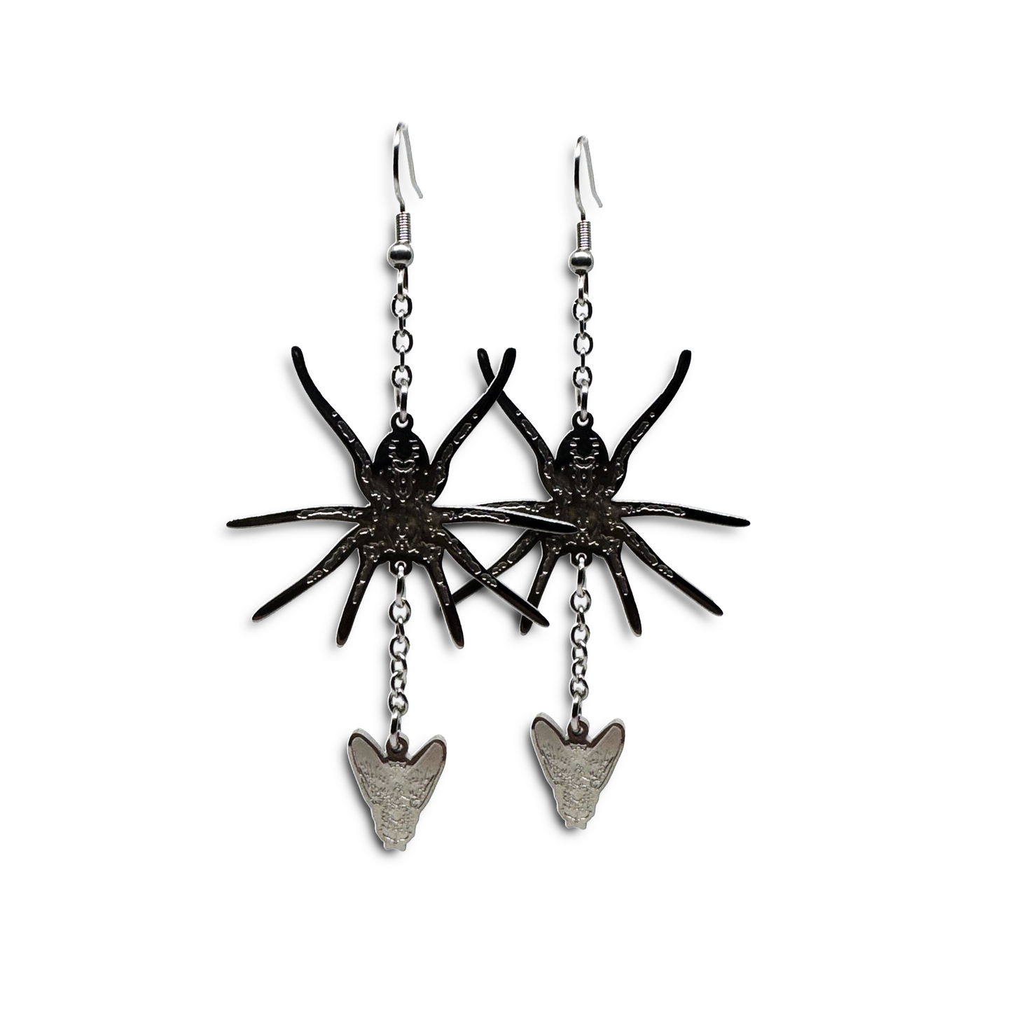 Indie Ovation Spider & Fly Dangly Earring Set - 100% Stainless Steel