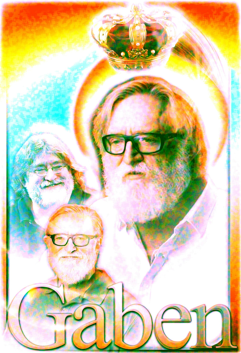 Gabe Newell "King of Gaming" Pop Gaming Poster - 13x19 Matte