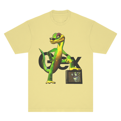 Gex Ringspun T-Shirt - White, Powder Blue & Yellow - Comfort Colors 100% Cotton