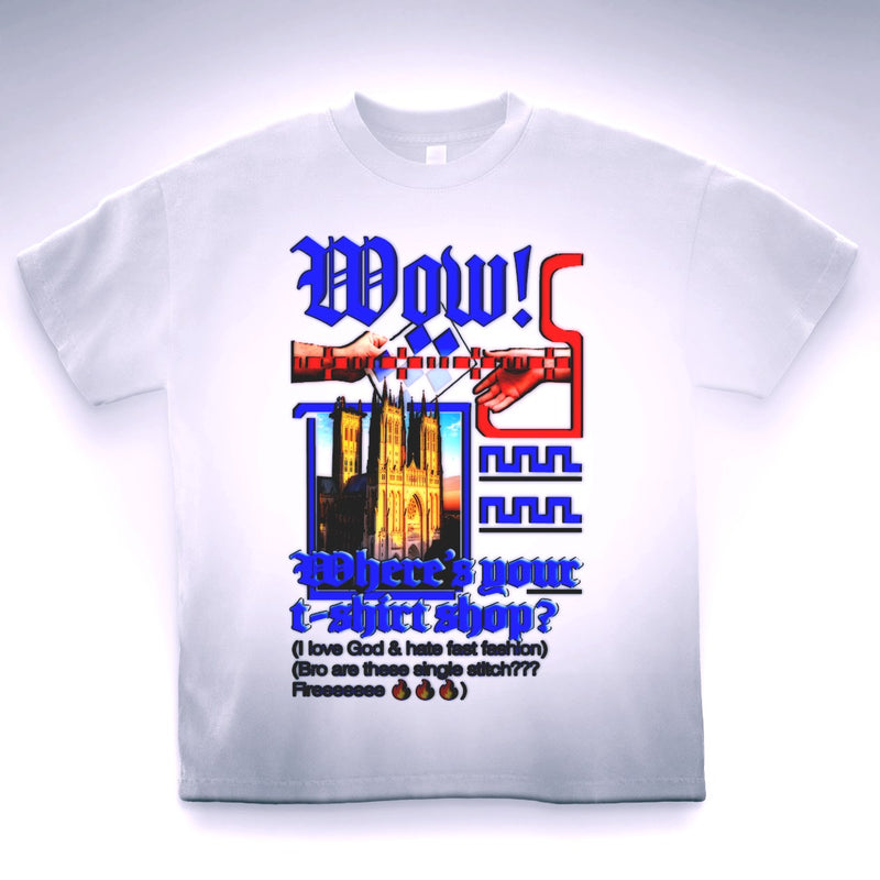 "Consumer Cathedral" Tee - Premium Garment-dyed "MADE IN USA" 100% Cotton