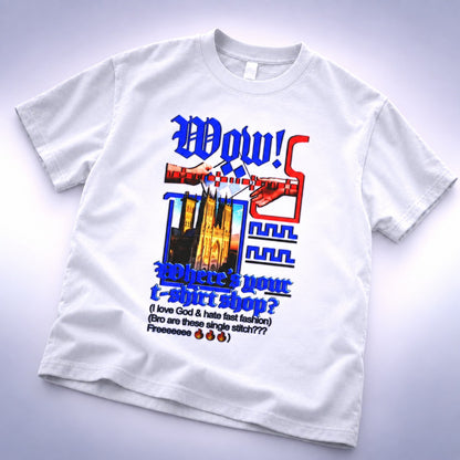 "Consumer Cathedral" Tee - Premium Garment-dyed "MADE IN USA" 100% Cotton